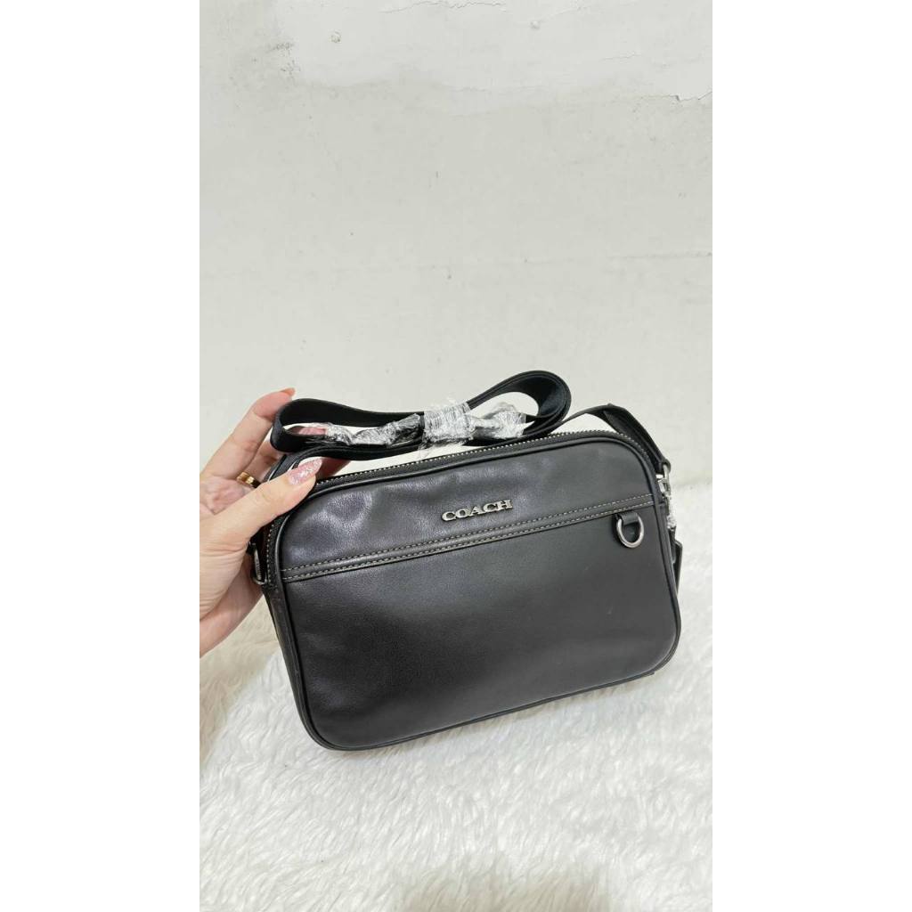 ORIG Preloved CCH Graham Crossbody Black Double Zip Men Bag