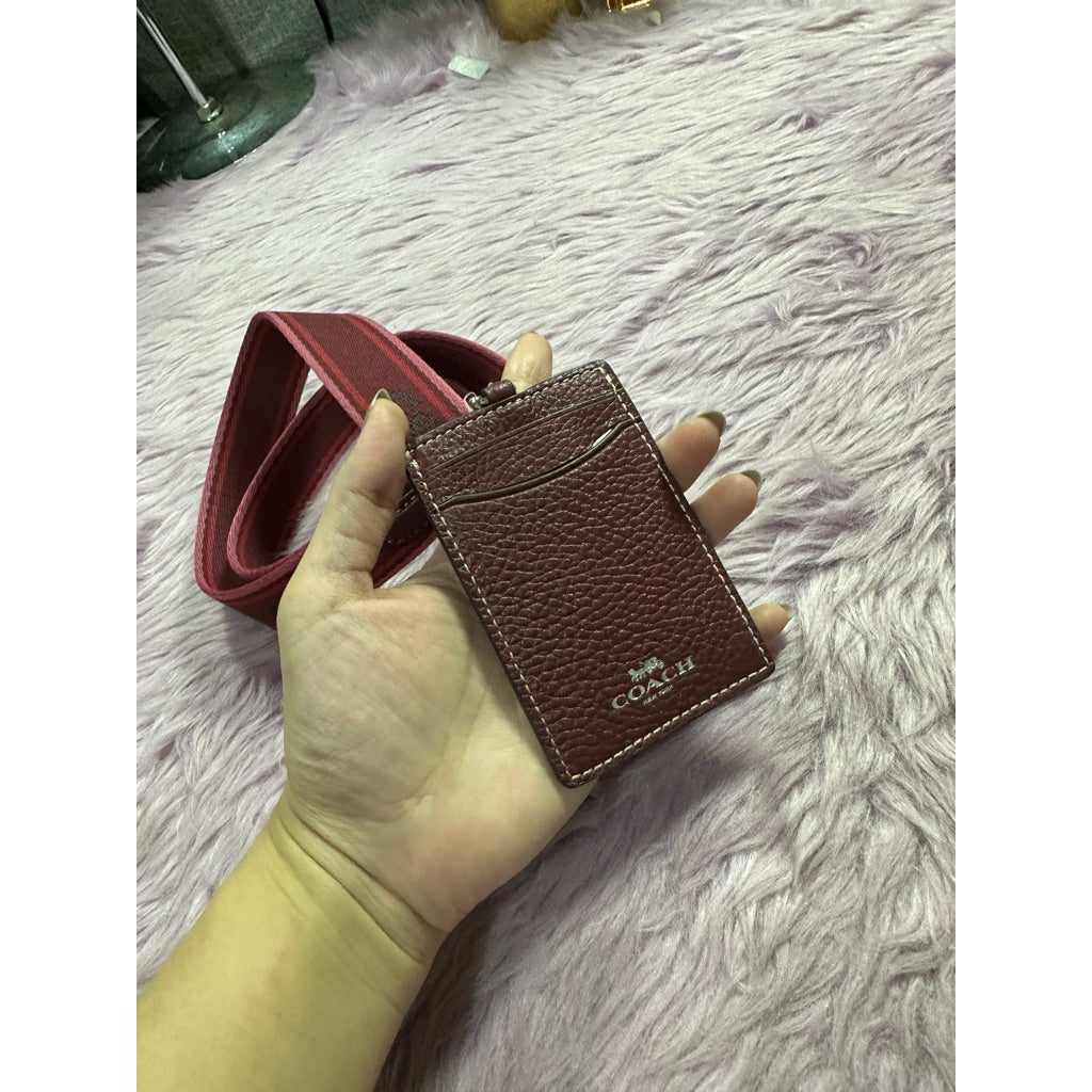 ORIG CCH ID LANYARD CARD HOLDER IN SIGNATURE CANVAS BROWN WALLET