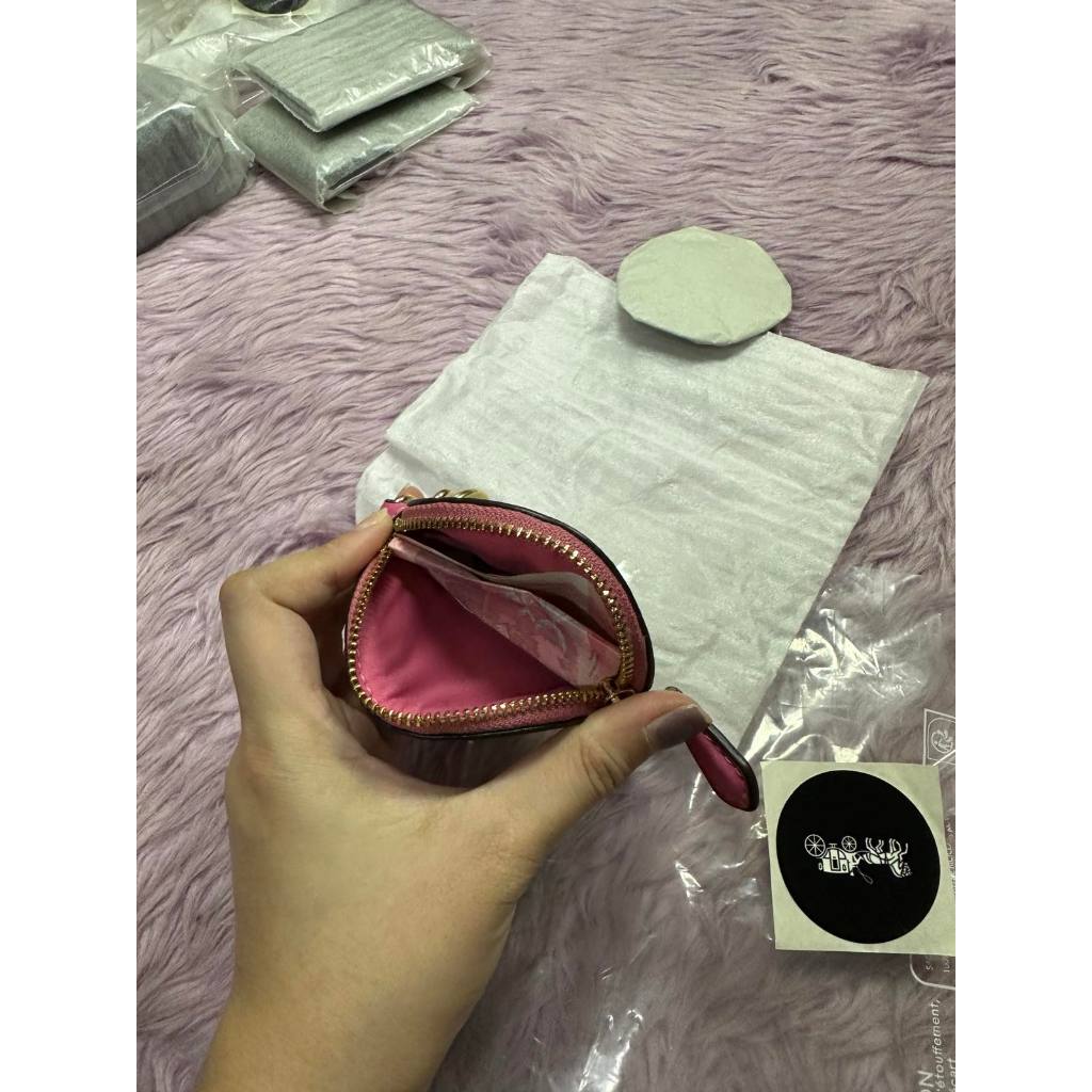ORIG & IMPORTED CCH Circular Coin Pouch Small Wallet Bag Charm Pink