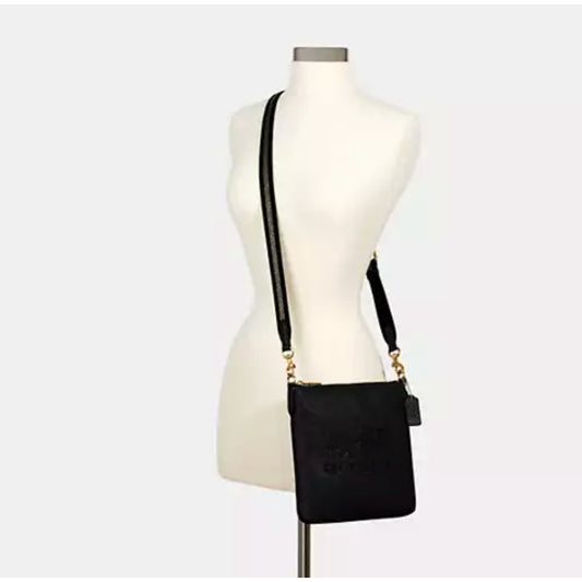 ORIG & IMPORTED CCH Jes Slim Crossbody Black Bag With Horse And Carriage