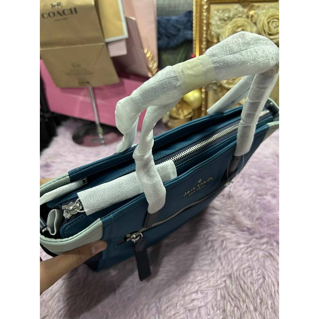 ORIG & IMPORTED KS Chelsea Medium Satchel Nylon Bag in Blue