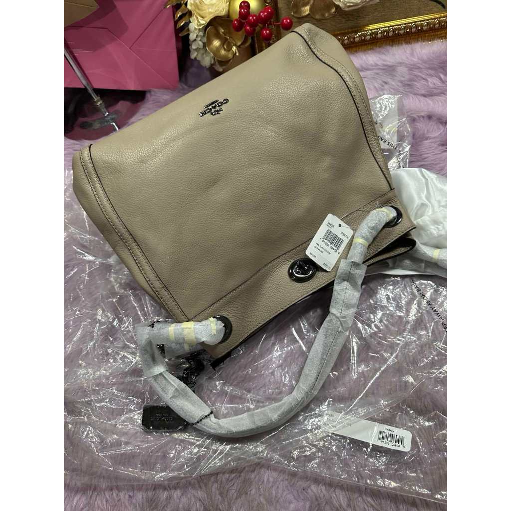 ORIG & IMPORTED CCH Turnlock Edie Shoulder Brown Taupe Bag