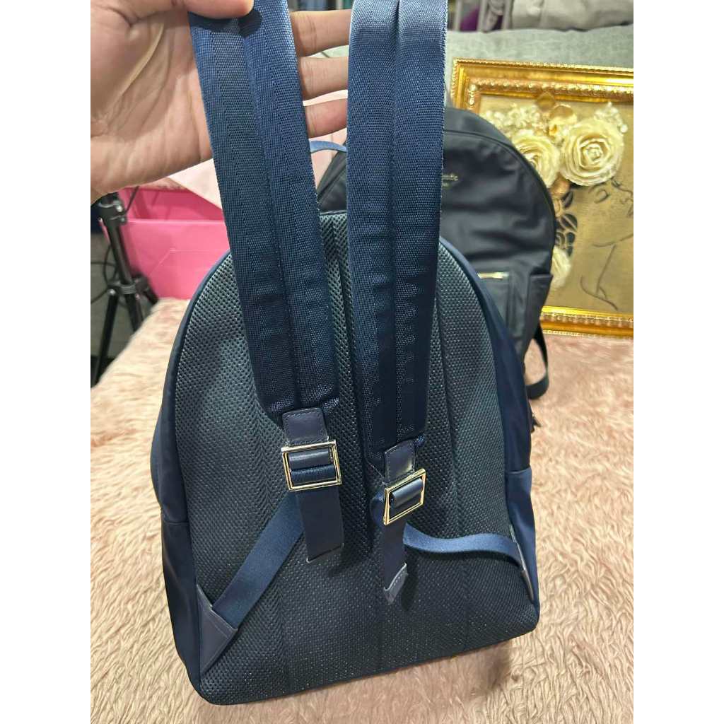 ORIG Preloved KS The Nylon City Large Blue Bag Backpack