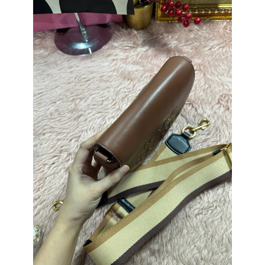 ORIG Preloved MJ Flash Saddle Flap Brown Bag