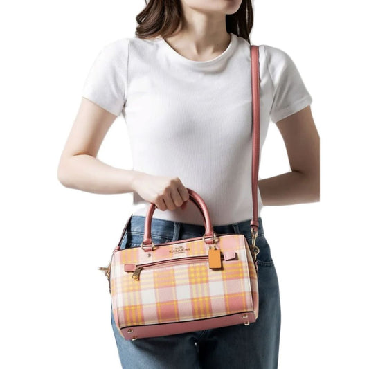 ORIG & IMPORTED CCH Rowan Satchel Pink Bag Plaid Print