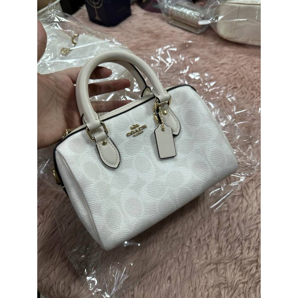 ORIG & IMPORTED CCH Mini Rowan Crossbody Small White Bag In Signature Canvas