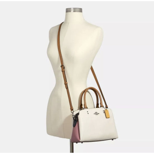 ORIG Preloved CCH Mini Lillie Carryall Medium Colorblock White Satchel Bag