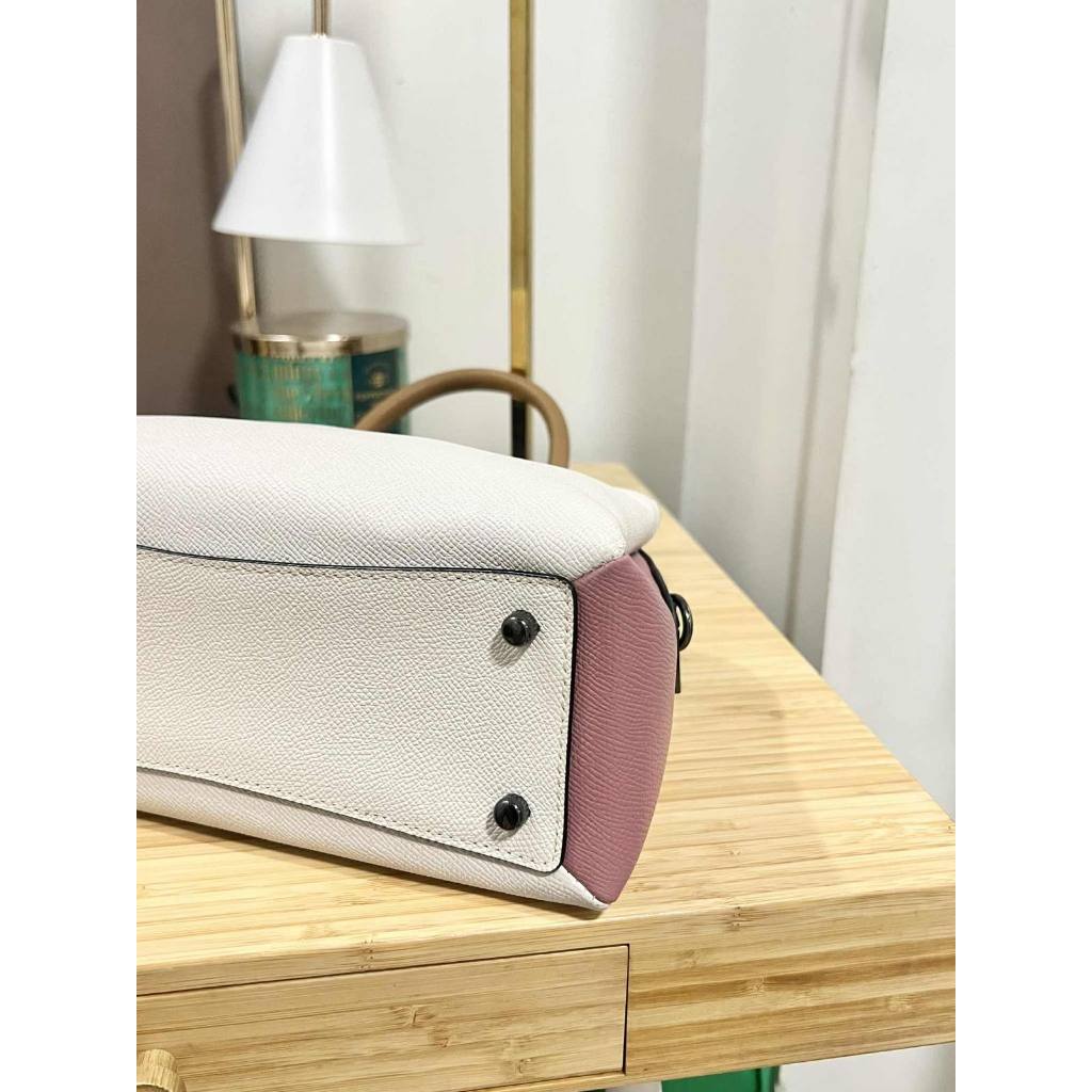 ORIG Preloved CCH Mini Lillie Carryall Medium Colorblock White Satchel Bag