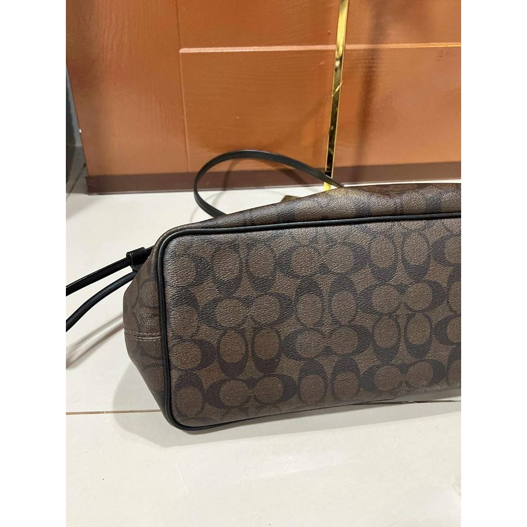 ORIG Preloved CCH Drawstring Carryall Tote Shoulder Bag Brown