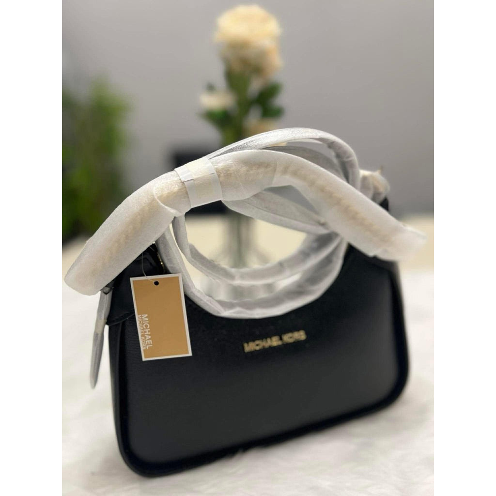 ORIG & IMPORTED MK Wilma Small Signature Logo Crossbody Bag in White Brown