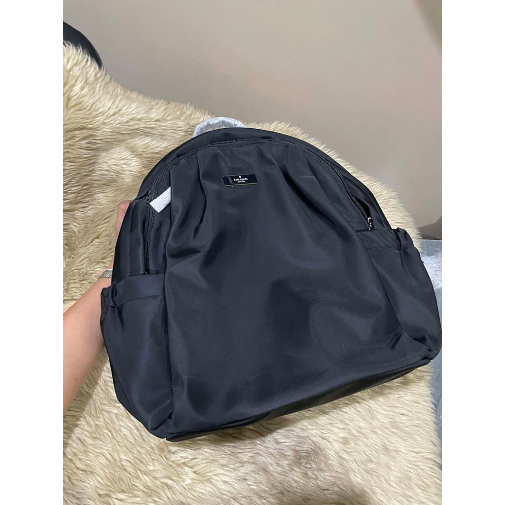 ORIG & IMPORTED KS Carter Large Nylon Backpack Bag Black / Cozy Grey