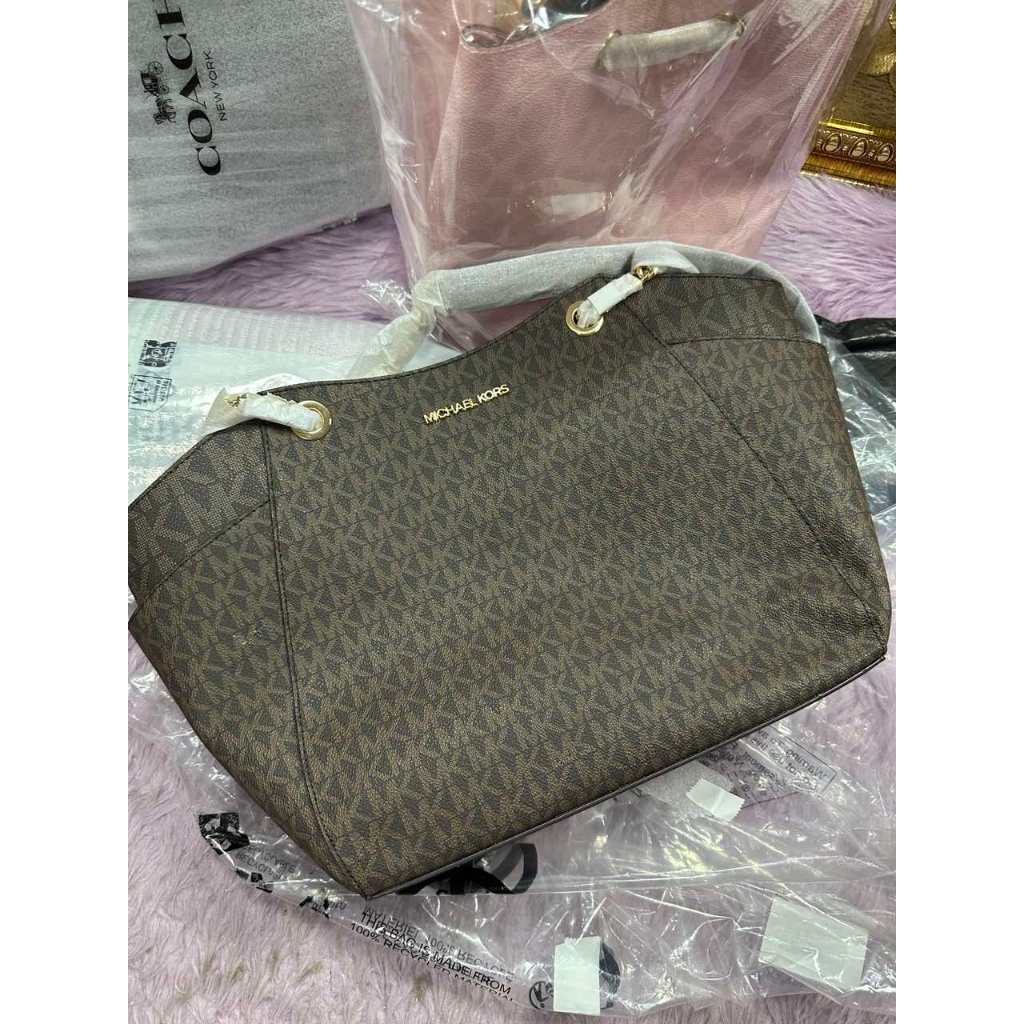 ORIG & IMPORTED MK Jet Set Travel Large Chain Shoulder Tote Bag Brown