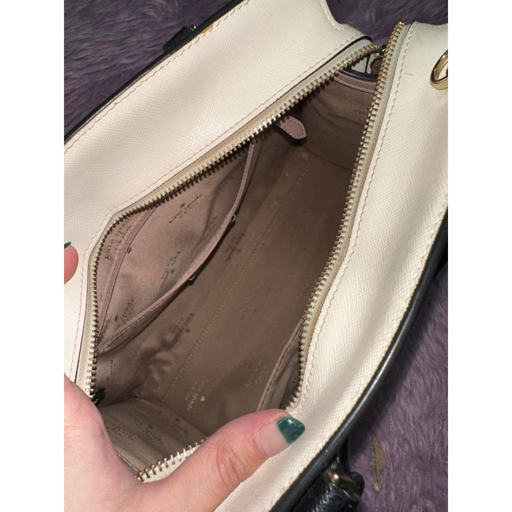 ORIG Preloved Kate Spade KS Small Madison Satchel Beige Bag