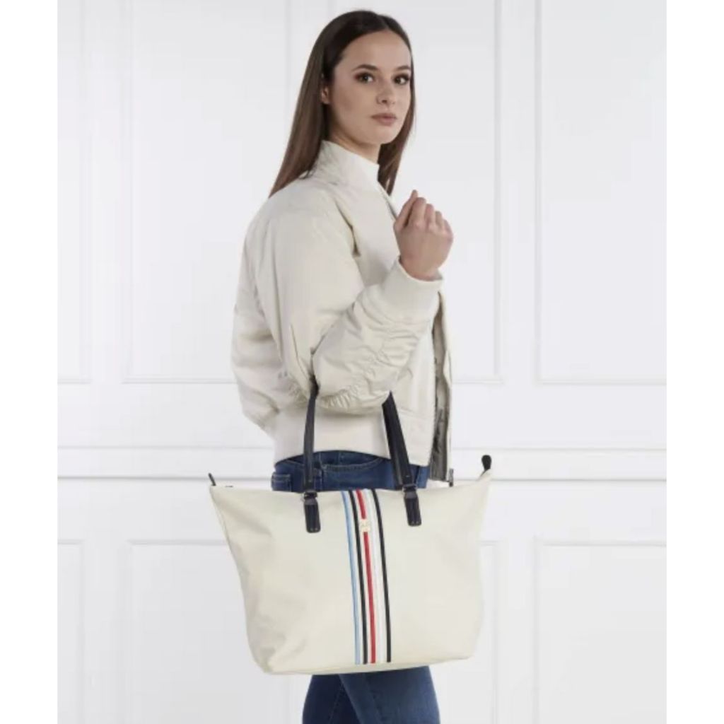 ORIG & IMPORTED Tommy Poppy Tote Corp White Bag