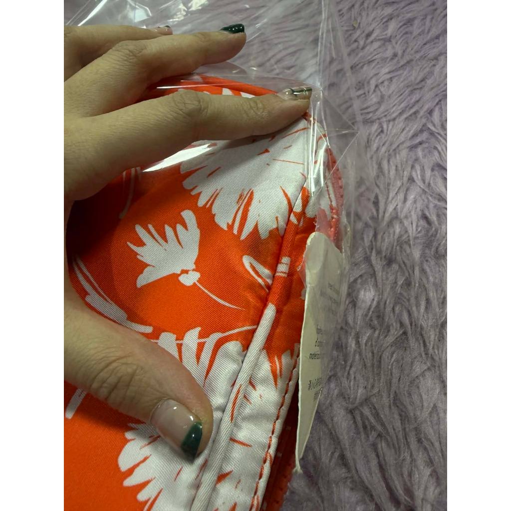 ORIG Preloved KS Jae Small Camera Bag Orange Floral Nylon