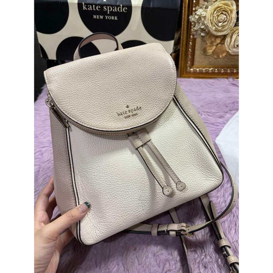 ORIG Preloved KS Leila Medium Flap Beige Backpack