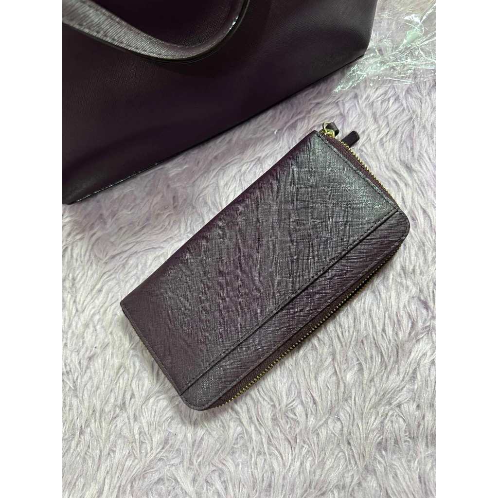 ORIG Preloved KS Laurel Way Long Maroon Wallet