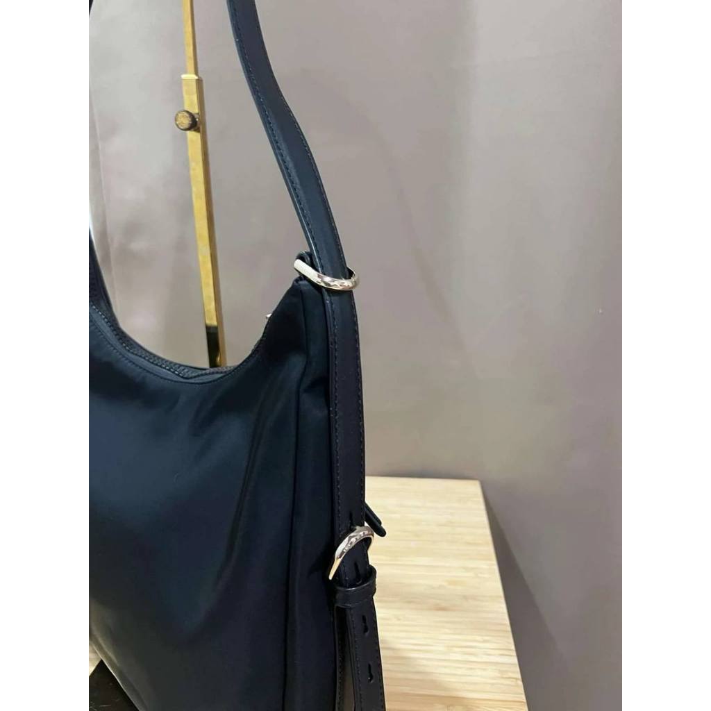 AUTHENTIC/ORIGINAL Preloved KS Jae Medium Nylon Hobo Shoulder Bag Black