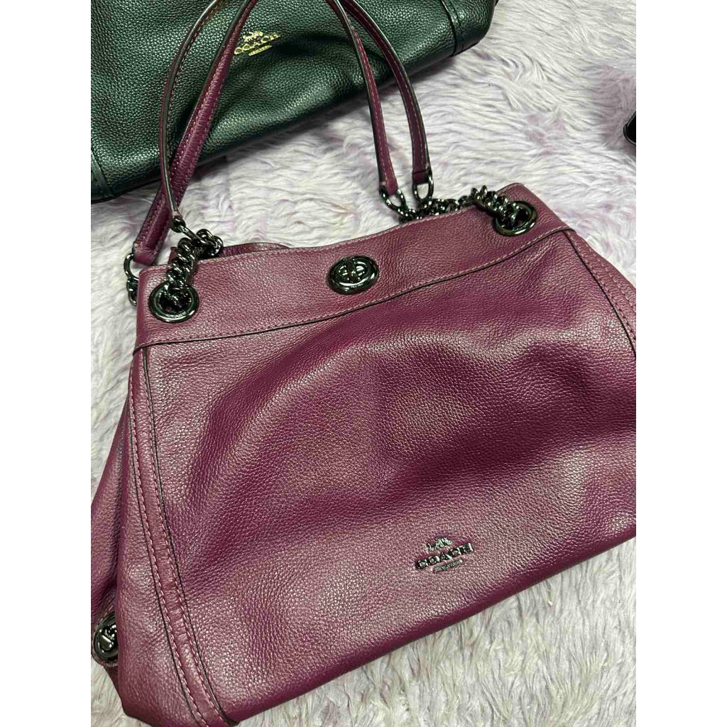 ORIG Preloved CCH Turnlock Edie Shoulder Purple Bag