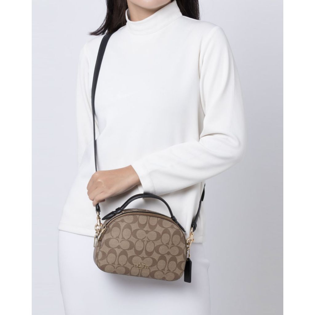 ORIG Preloved CCH Serena Satchel In Khaki/Brown Small Bag