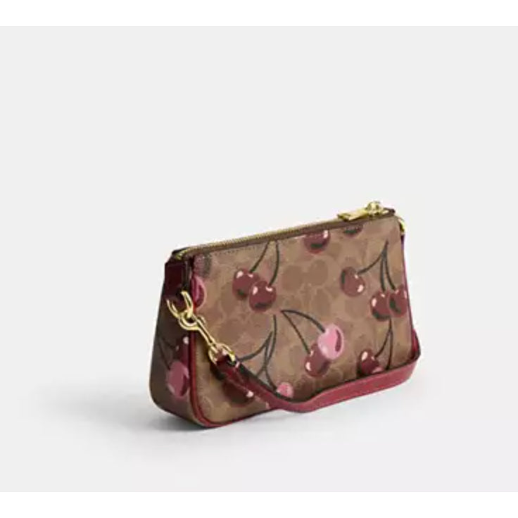 ORIG & IMPORTED CCH Nolita 19 With Cherry Print Small Khaki Brown Bag