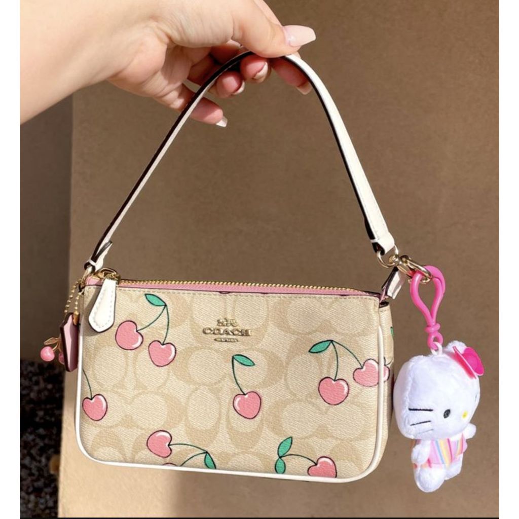 ORIG & IMPORTED CCH Nolita 19 with Cherry Print in Light Khaki Small Bag