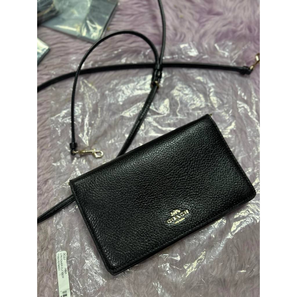 ORIG Preloved CCH Anna Foldover Clutch Crossbody Slim Black Bag