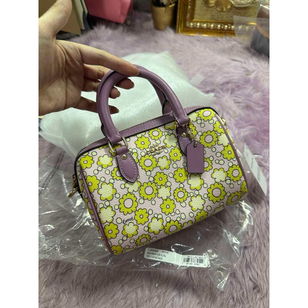 ORIG & IMPORTED CCH Mini Rowan Crossbody Small Bag With Floral Purple Print