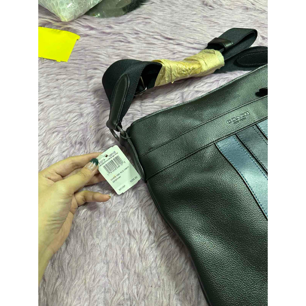 ORIG & IMPORTED CCH Charles Crossbody Men Black File Slim Bag