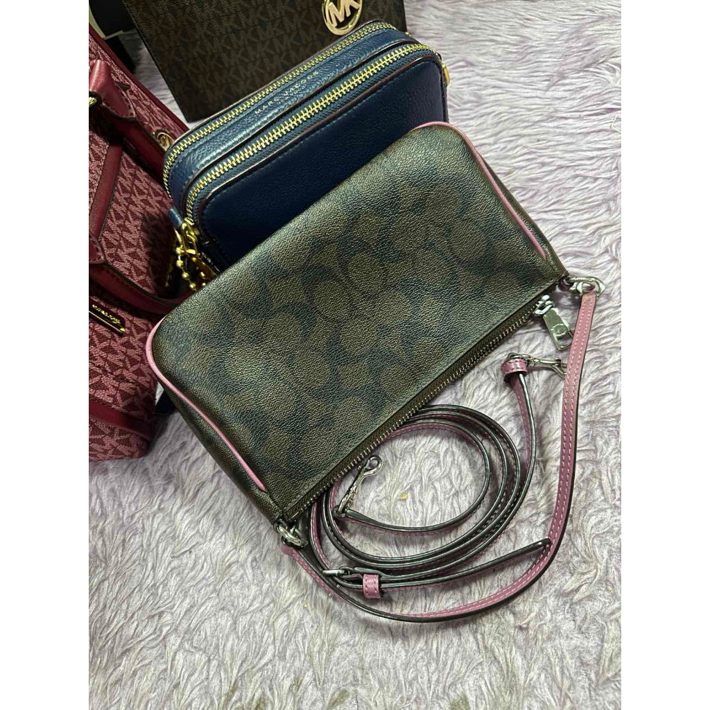 ORIG Preloved CCH Top Handle Pouch Crossbody Small Brown/Pink Bag