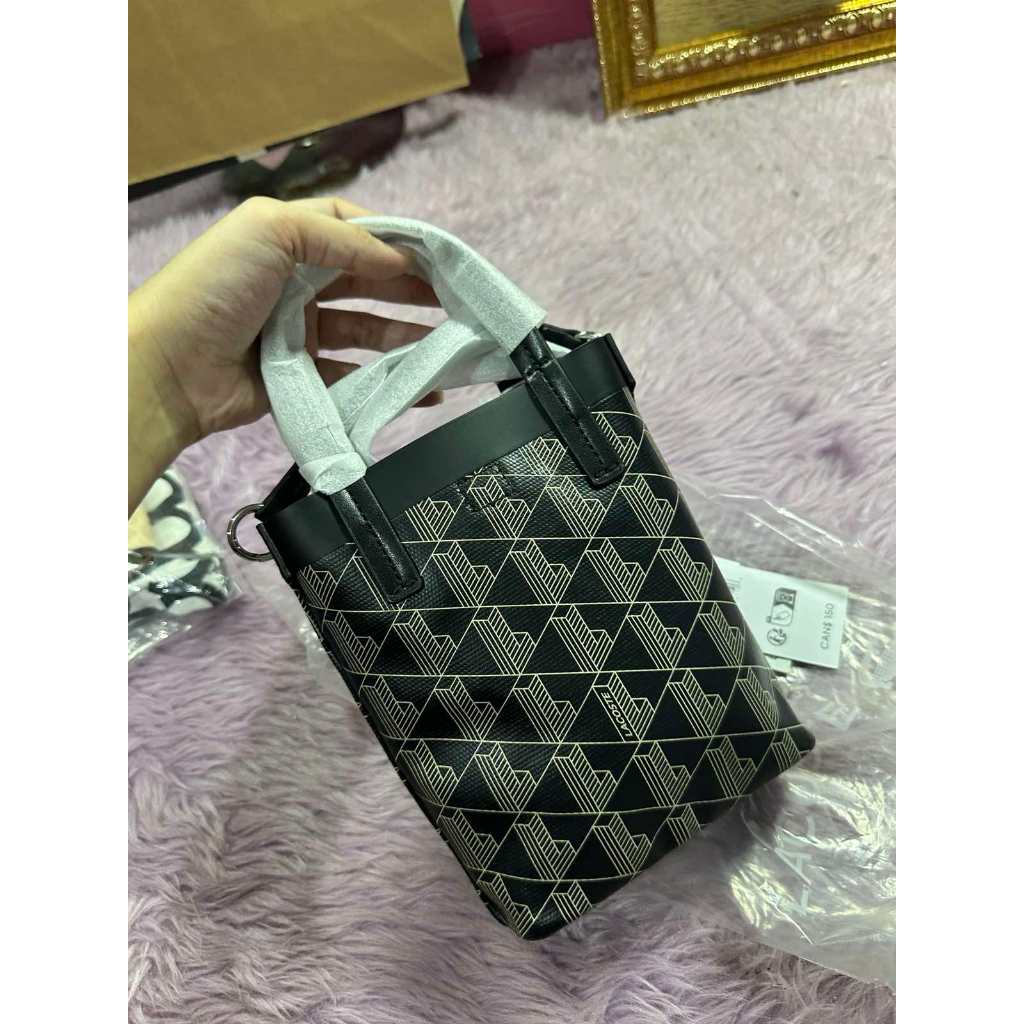 ORIG & IMPORTED LCT Zely Coated Canvas Monogram Mini Tote Black Bag