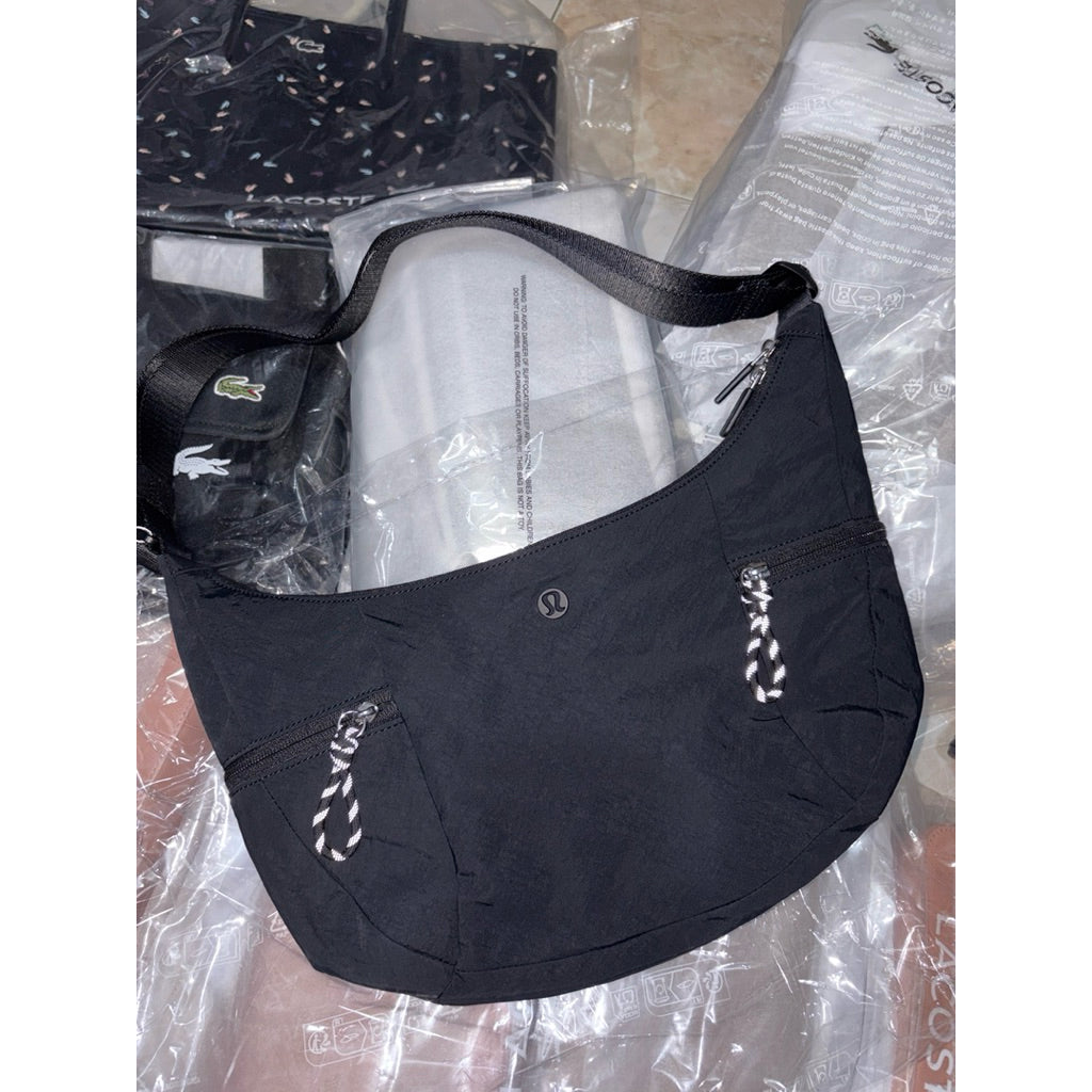 ORIG & IMPORTED Lululemon 6L Slouchy Sling Shoulder Nylon Black Bag