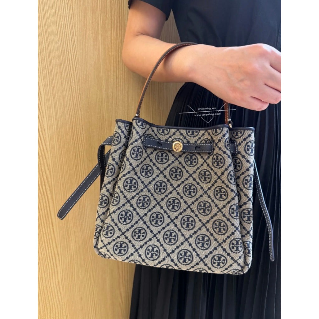 ORIG & IMPORTED Tory TB T-Monogram Romy bucket bag