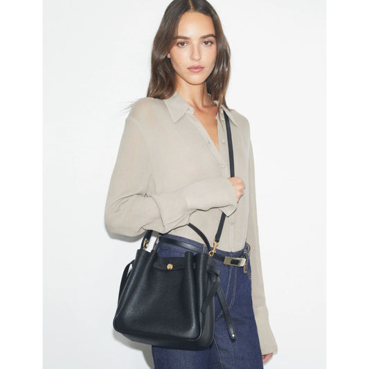 ORIG & IMPORTED TB Small Romy Top Handle Bucket Bag BLACK