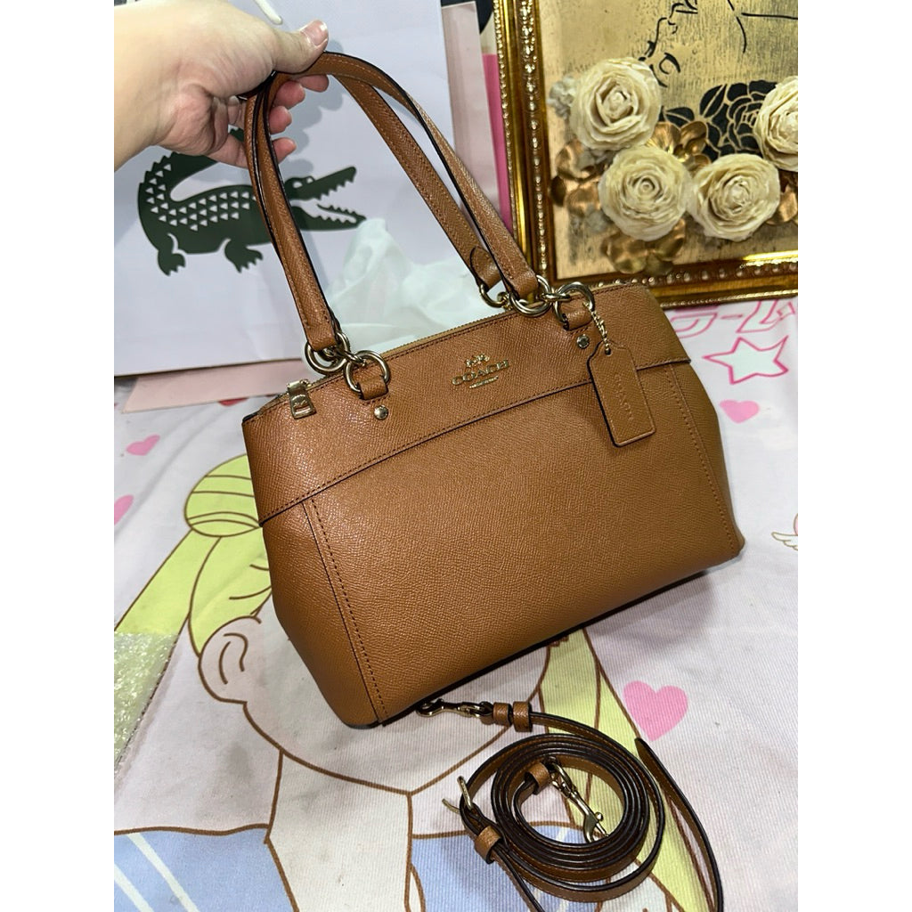 ORIG Preloved RARE CCH Mini Brooke Carryall Satchel Brown Bag