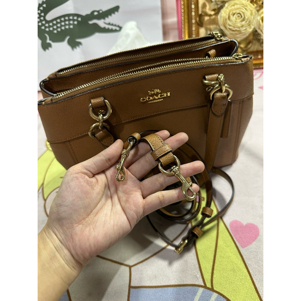 ORIG Preloved RARE CCH Mini Brooke Carryall Satchel Brown Bag