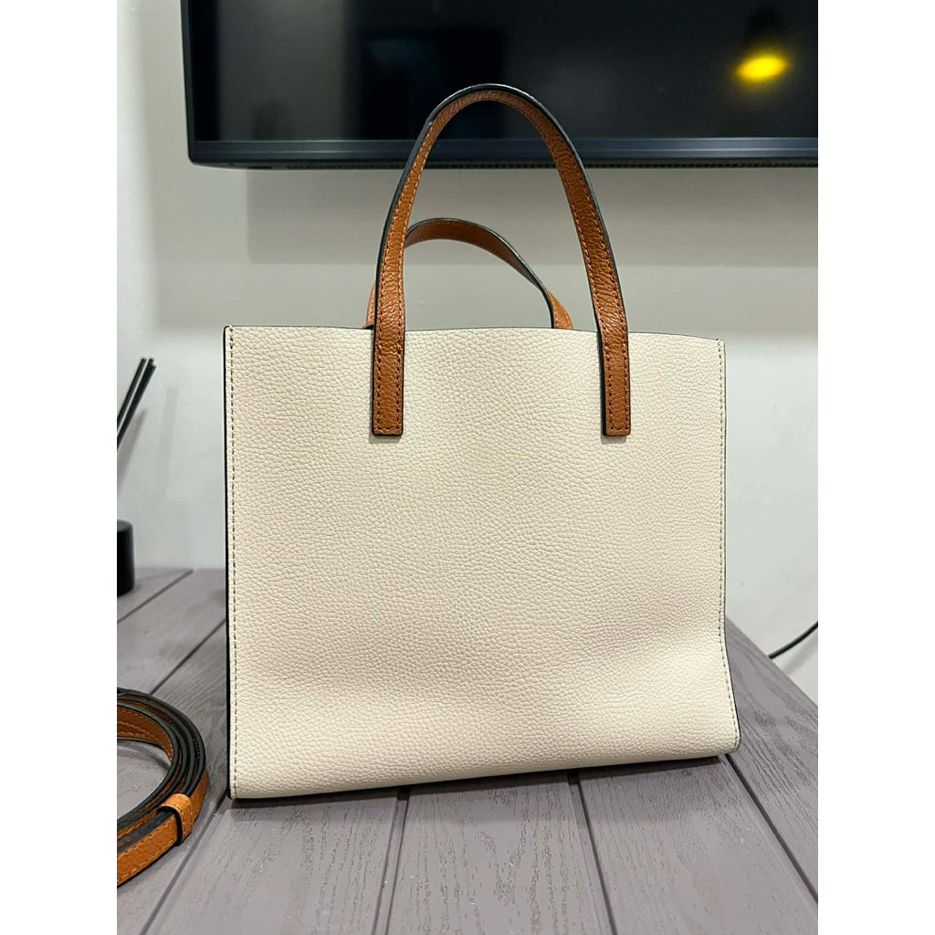 ORIG Preloved MJ Mini Grind Satchel Tote Bag Smoked Almond