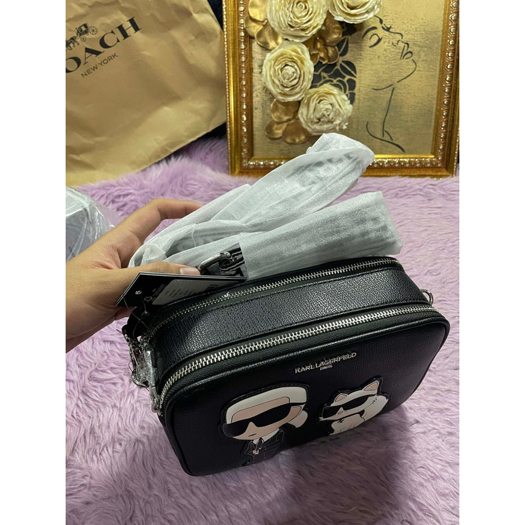 ORIG & IMPORTED Karl Lagerfeld KL Maybelle Crossbody Crossbody Double Zip Camera Bag