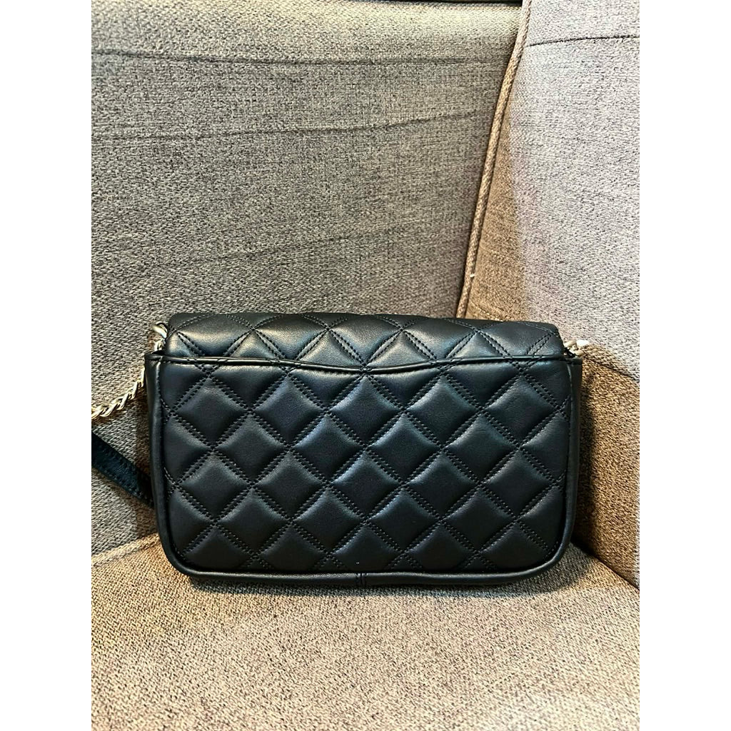 ORIG & IMPORTED KS Natalia Flap Turnlock Crossbody Small Bag in Black