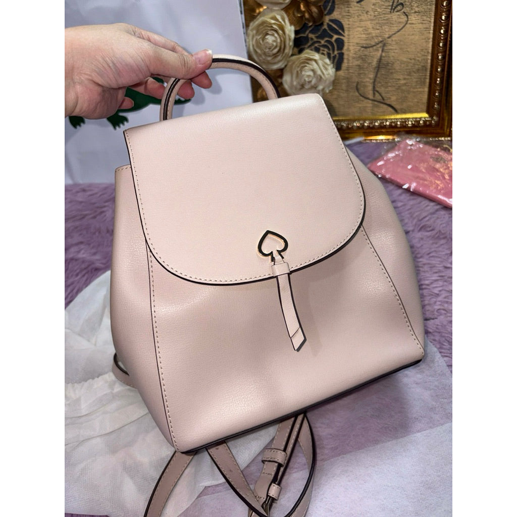 ORIG Preloved KS Adel Medium Flap Beige Backpack Bag