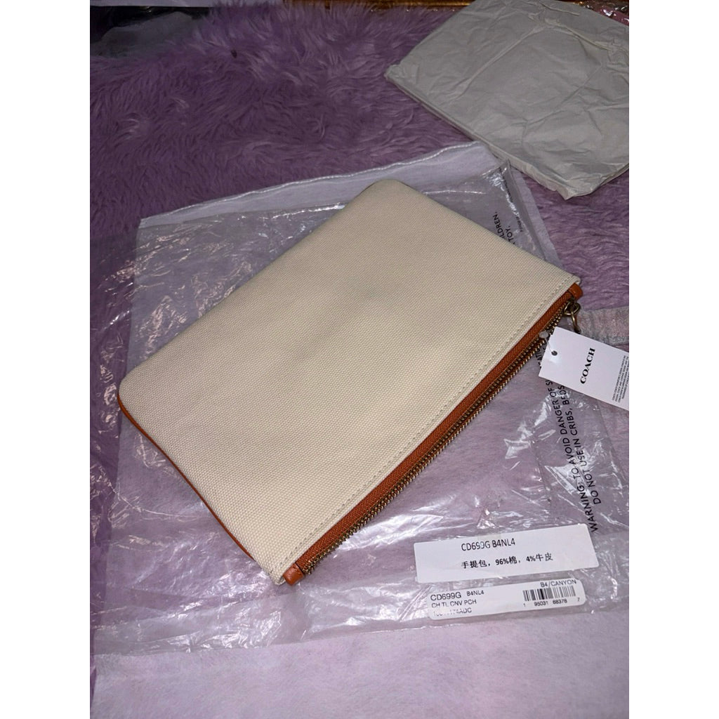 ORIG & IMPORTED CCH Turnlock Pouch 26 With Badge Large Beige Pouch