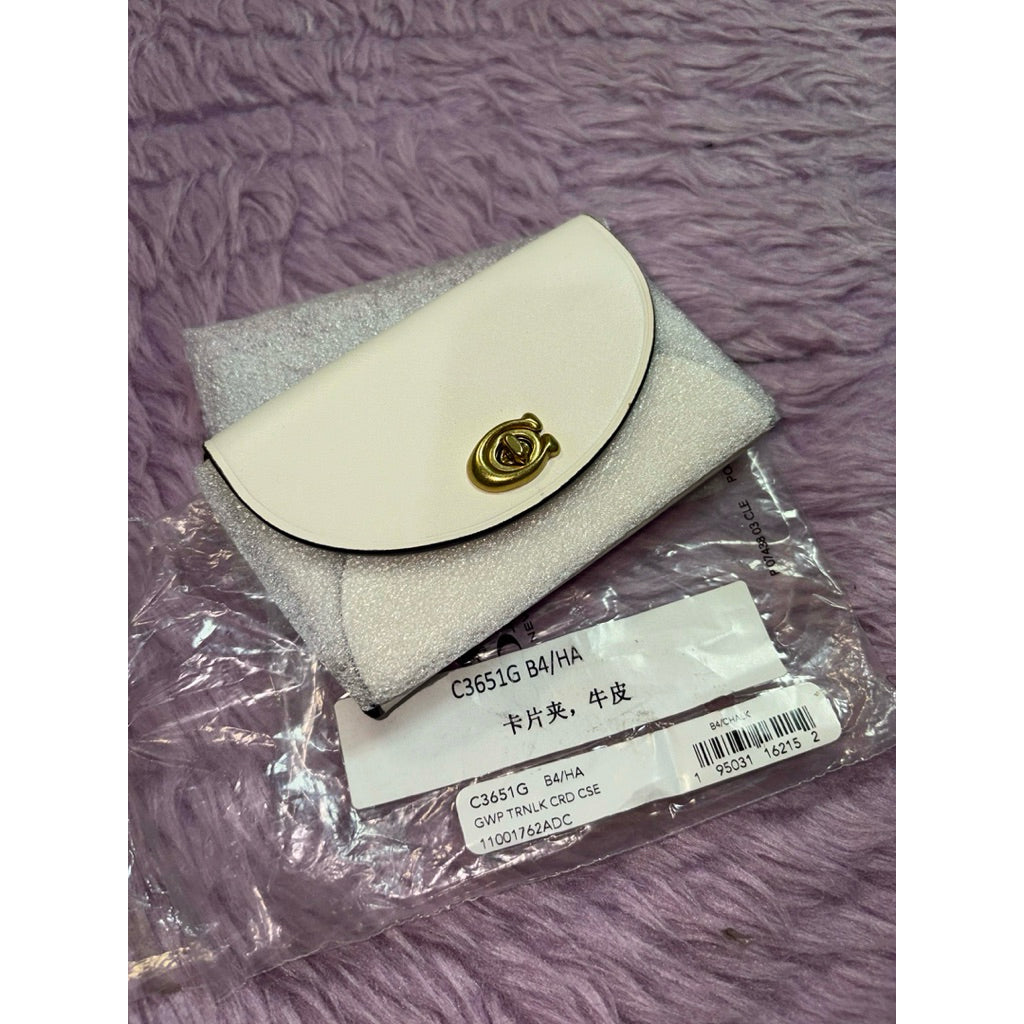 ORIG & IMPORTED CCH Turnlock Card Case Small Wallet White