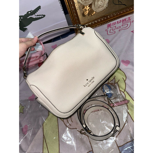 ORIG Preloved KS Smoosh Satchel Hobo Medium White Bag