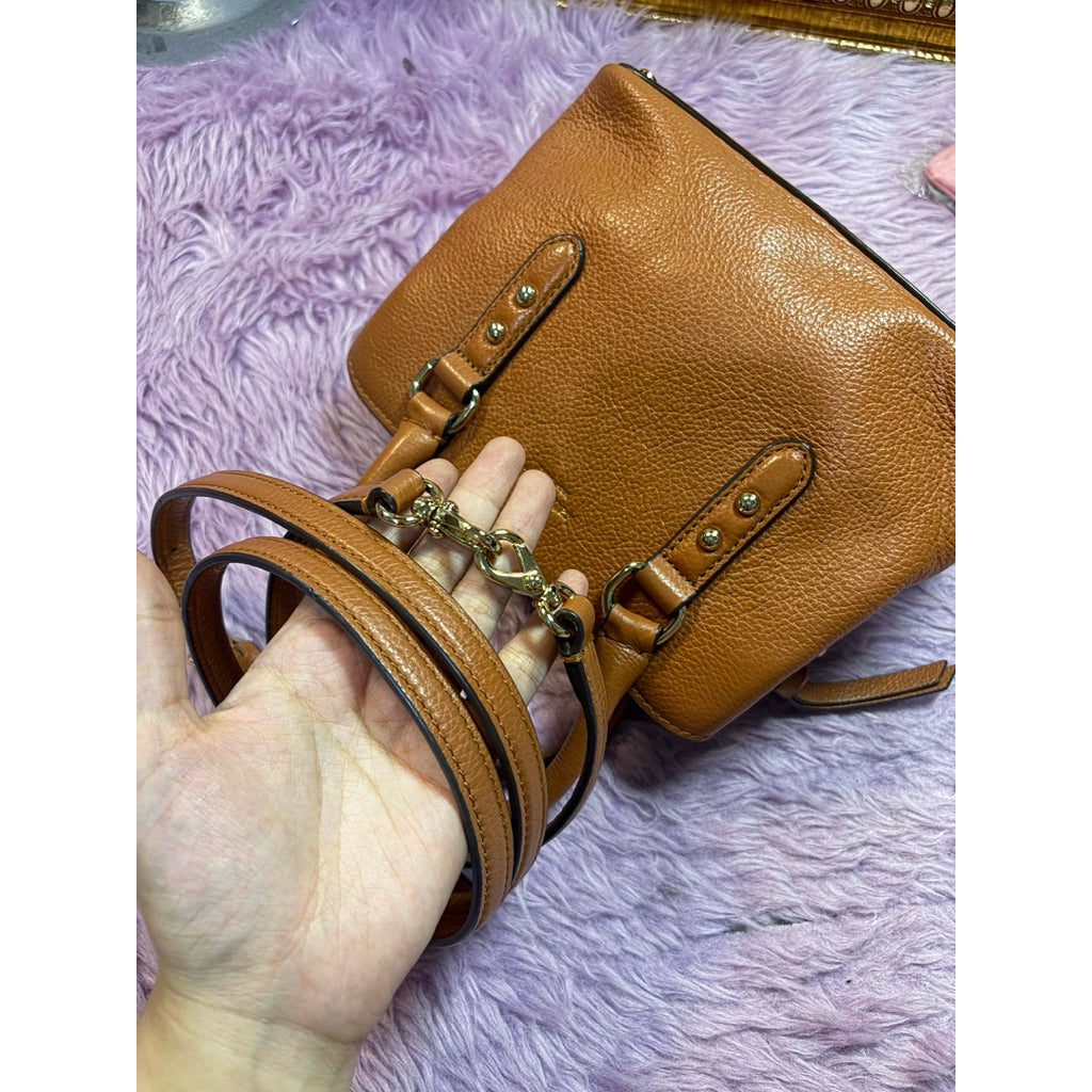 ORIG Preloved KS Mini Larchmont Avenue Evangelie Satchel Brown Bag
