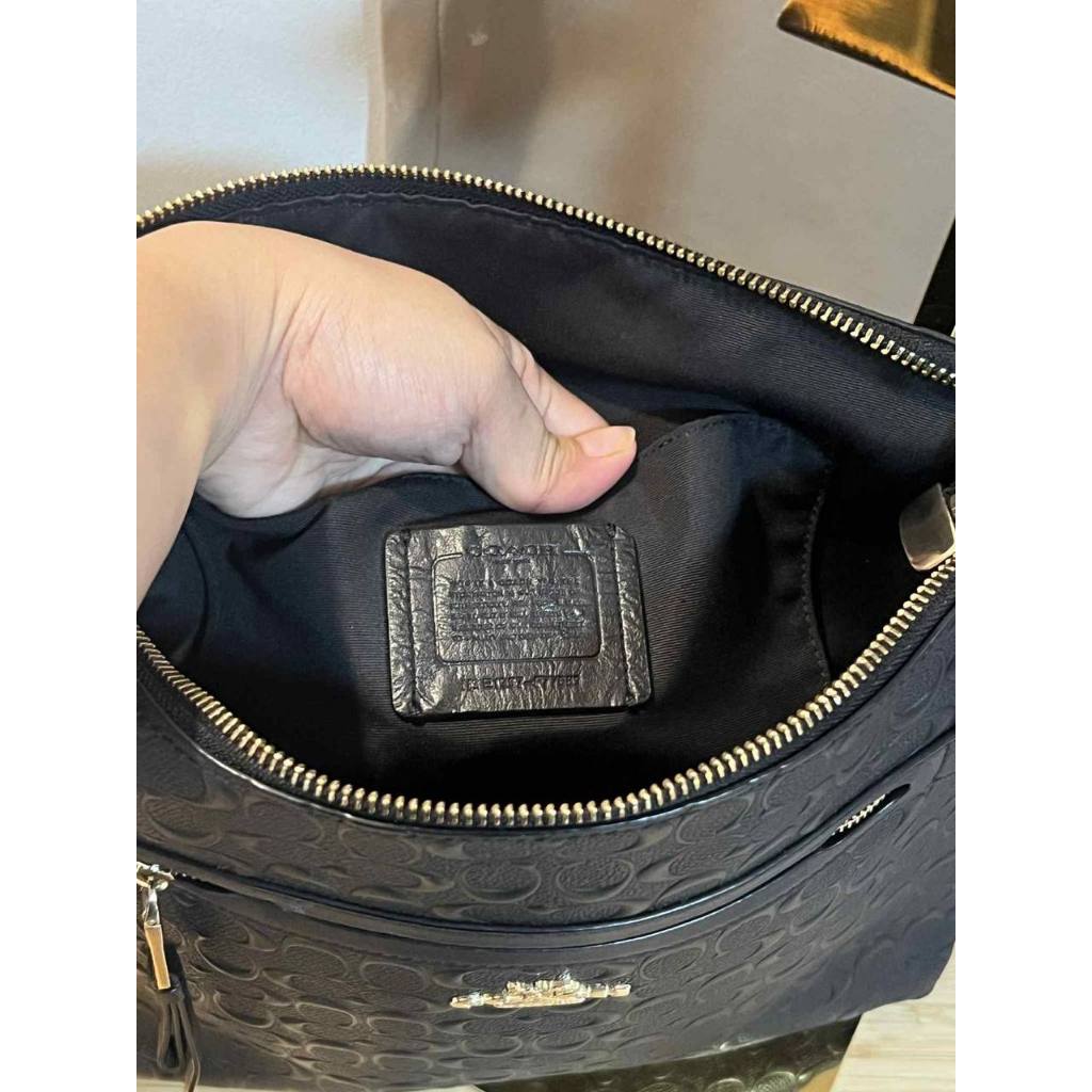 ORIG Preloved CCH Mae File Crossbody in Signature Leather Black Bag