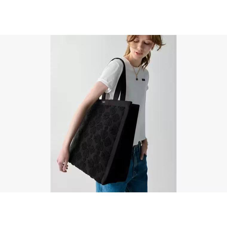 ORIG & IMPORTED KS Brooke Terry Carryall Large Tote Black Pink Green