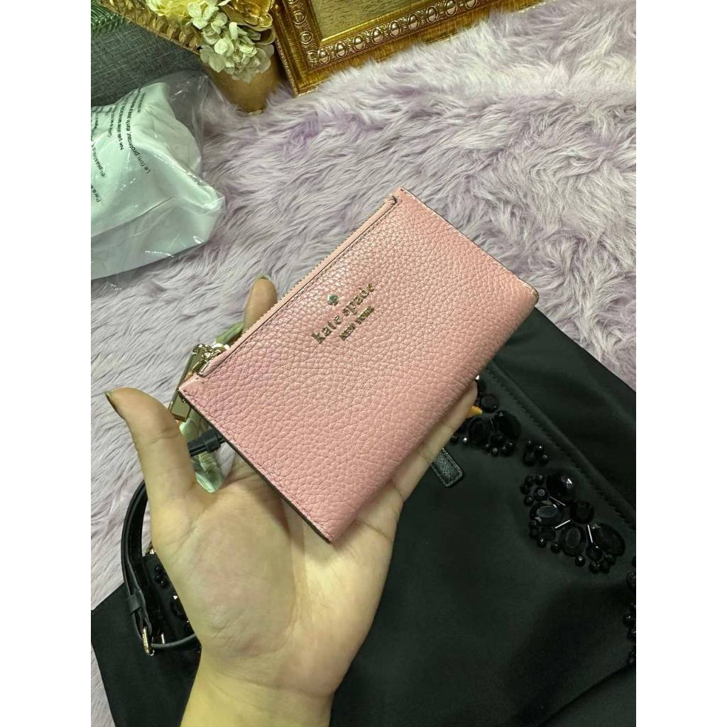 ORIG Preloved KS Leila Small Slim Bifold Wallet Pink