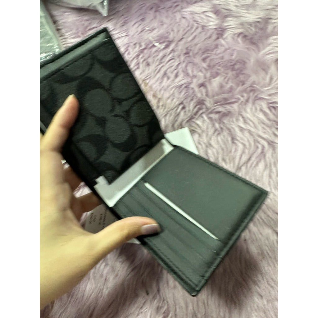 ORIG & IMPORTED CCH 3 In 1 Compact Men's Wallet In Signature Canvas With Varsity Stripe Denim