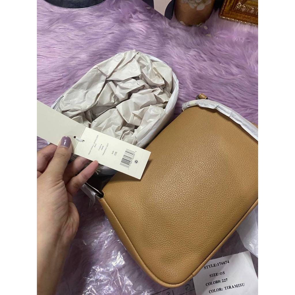 ORIG & IMPORTED TB ROMY SMALL SHOULDER BAG TIRAMISU BROWN