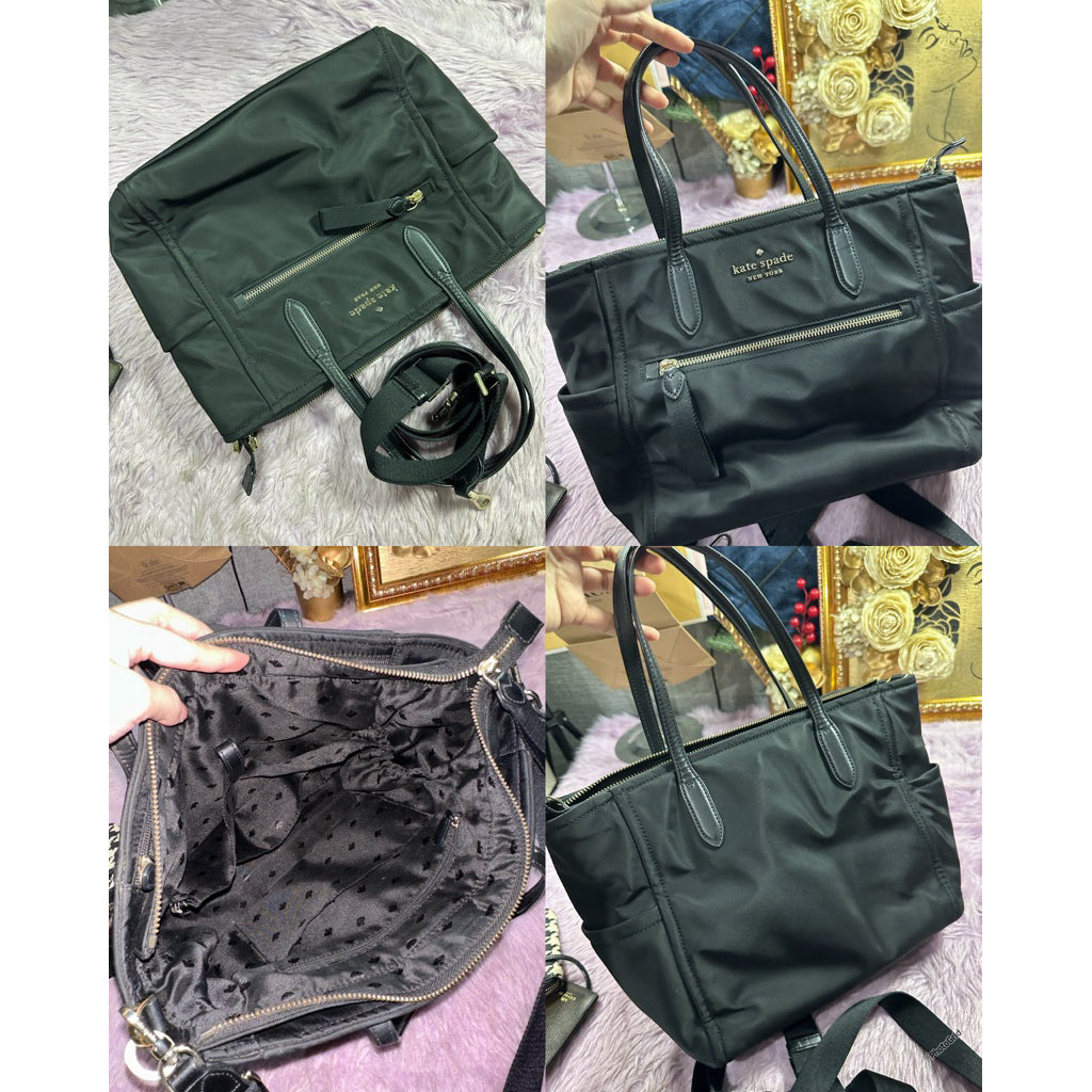 DISCONTINUED ‼️ NO RESTOCK!! ORIG & IMPORTED KS Chelsea Medium Satchel Nylon Bag Black